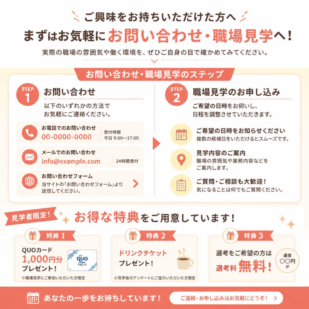 今すぐお問い合わせを！