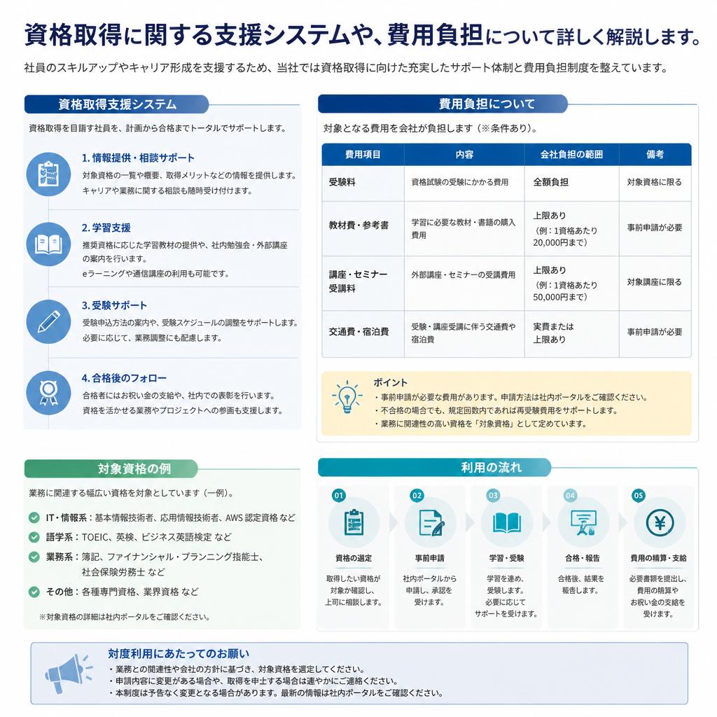 充実の資格支援制度