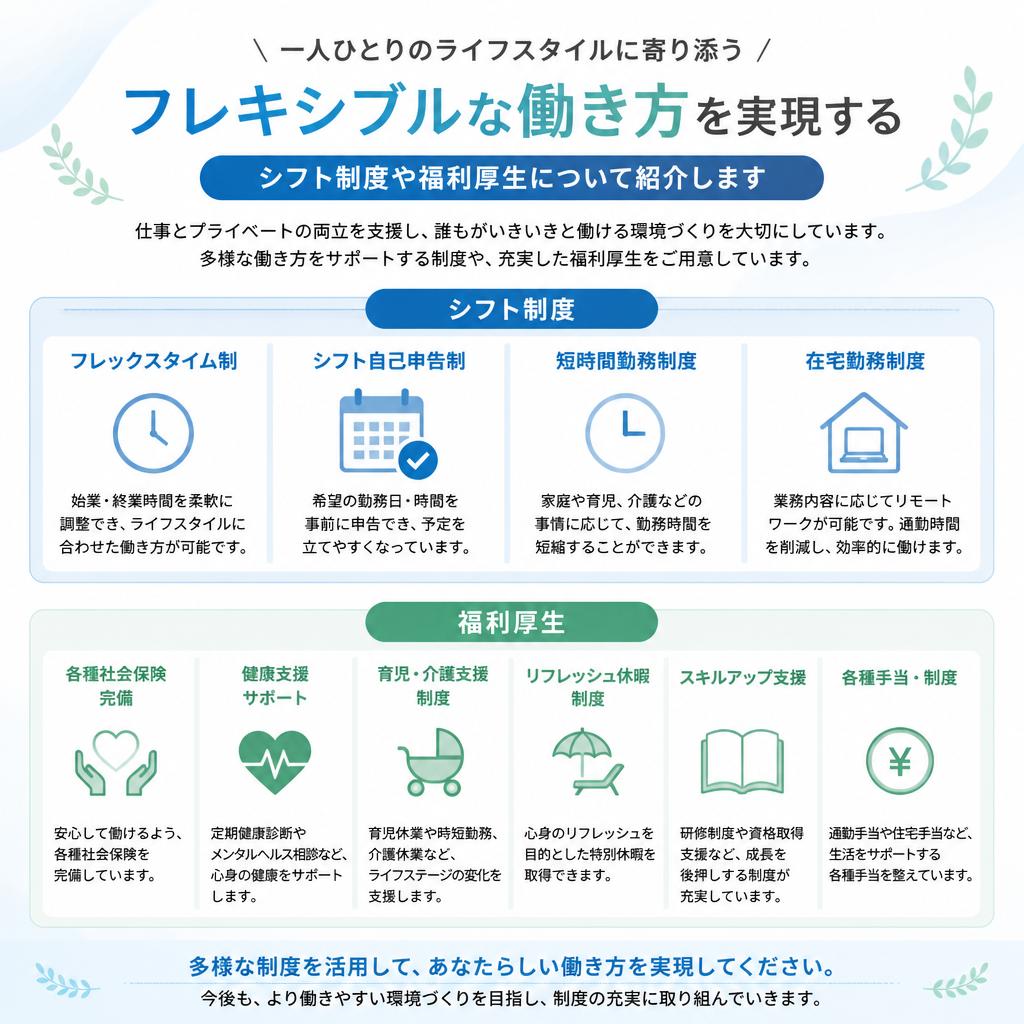 働きやすい環境を提供