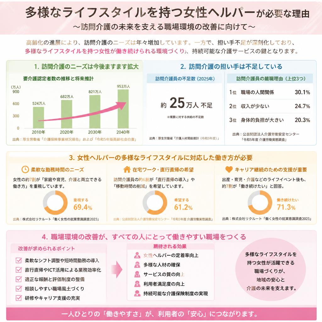 女性ヘルパー増員の背景