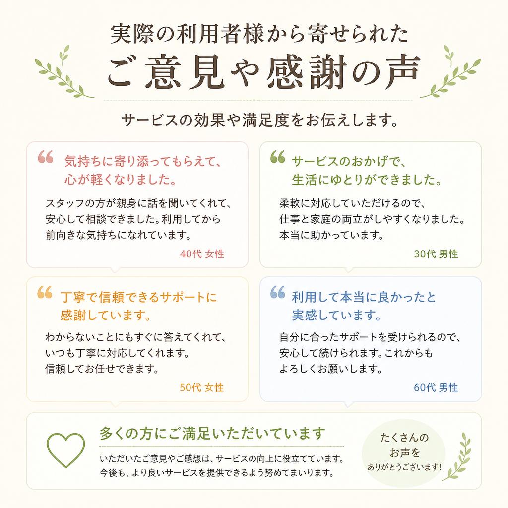 利用者様の声