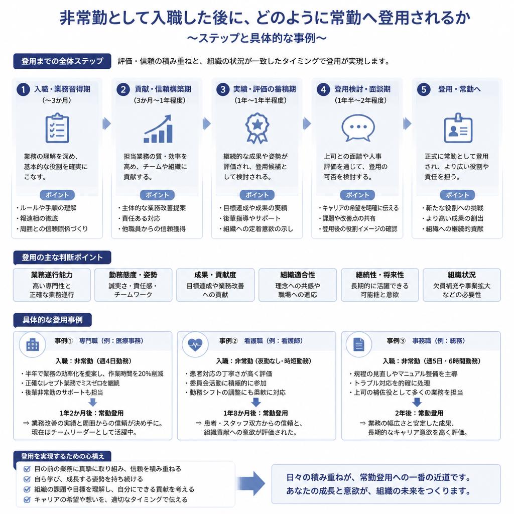 非常勤から常勤への道