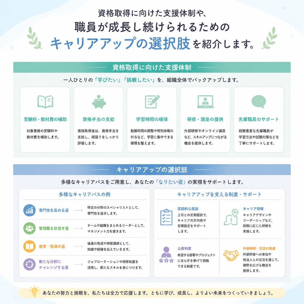 資格取得支援とキャリアアップの機会