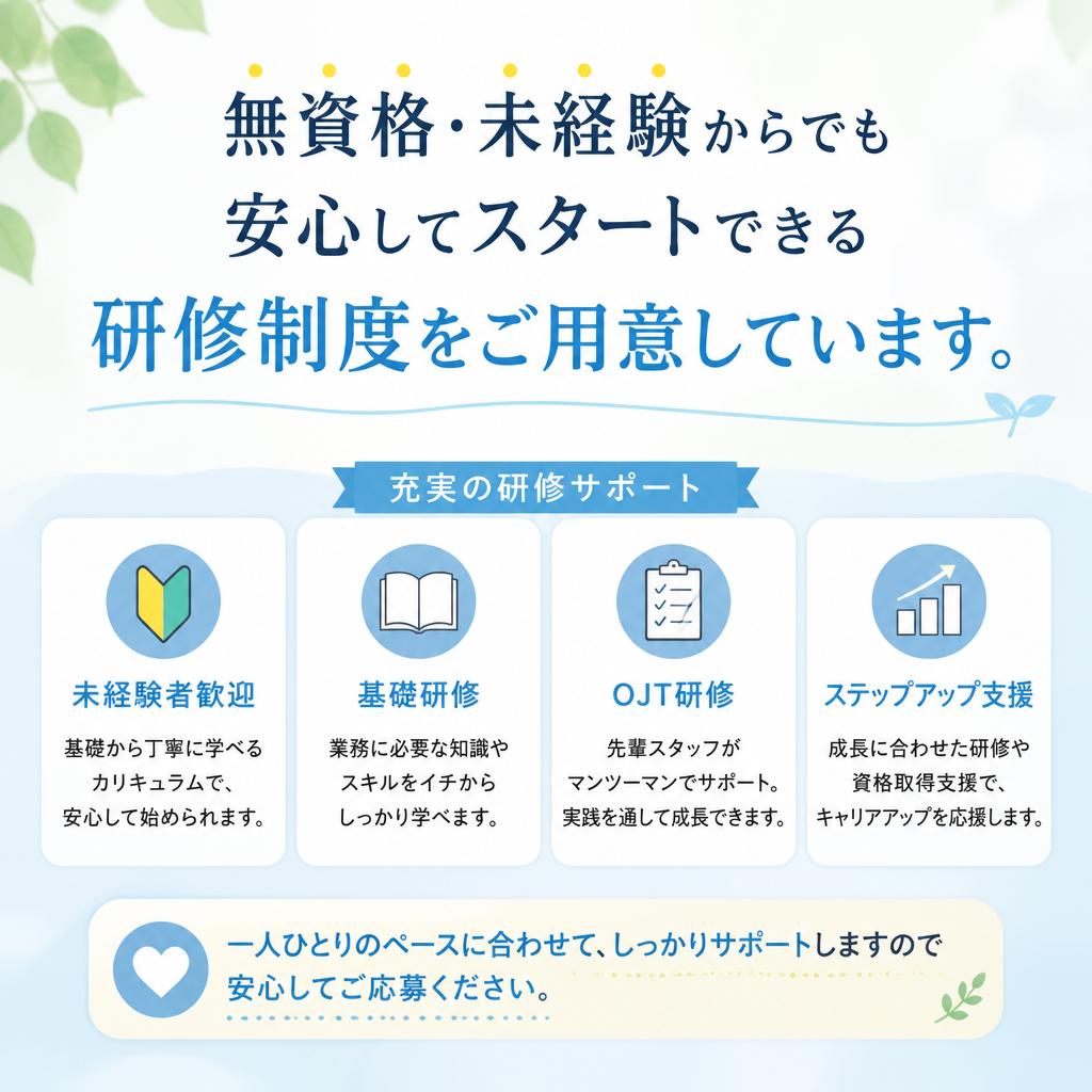 2. 未経験者大歓迎！