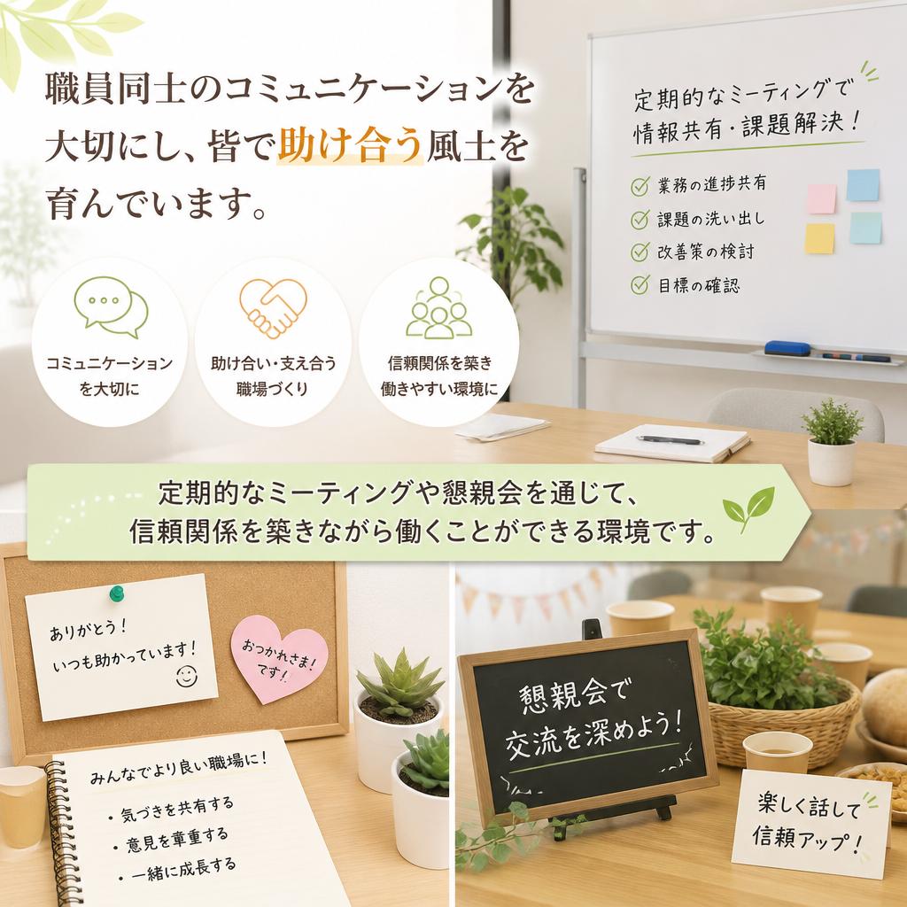 職員同士のサポート体制