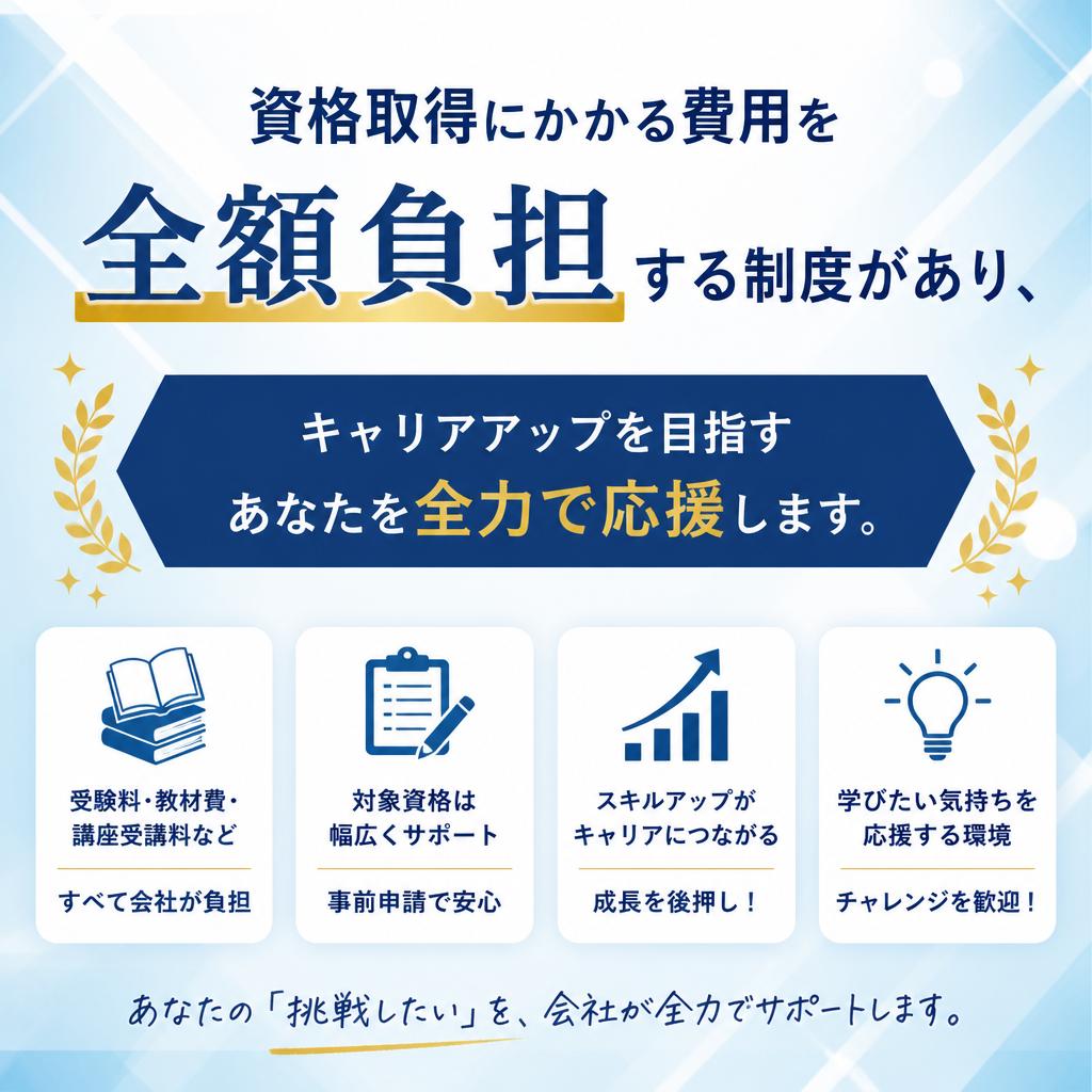 資格取得支援でキャリアをサポート